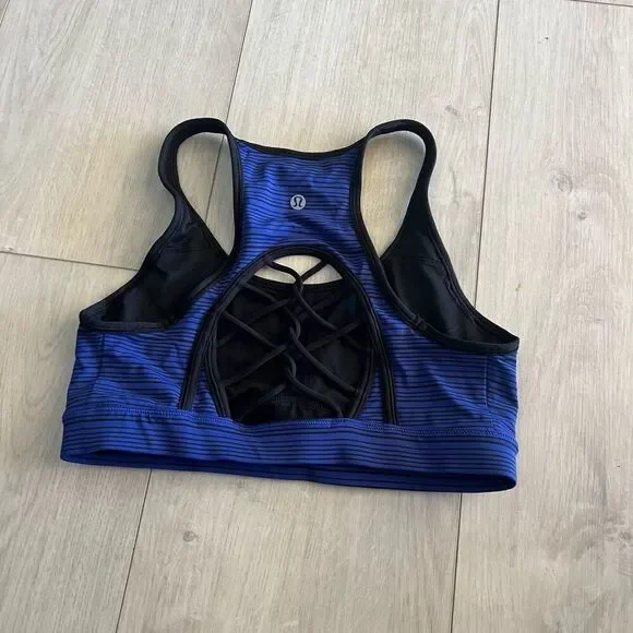 Lululemon Sweaty Or Not Bra  KLUP/BLK size 10 - Picture 2 of 7